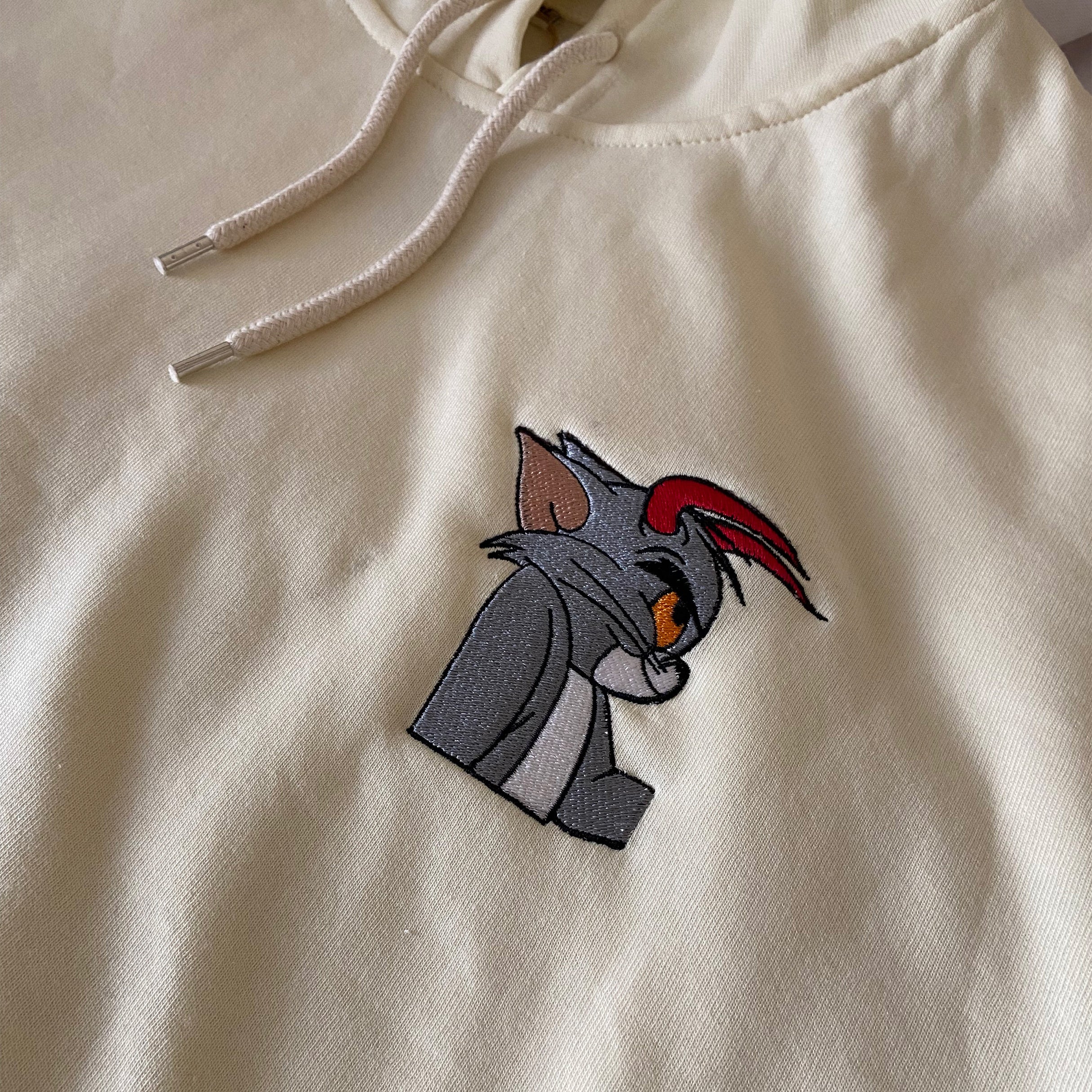 Cartoon Character Couple Embroidered Hoodies